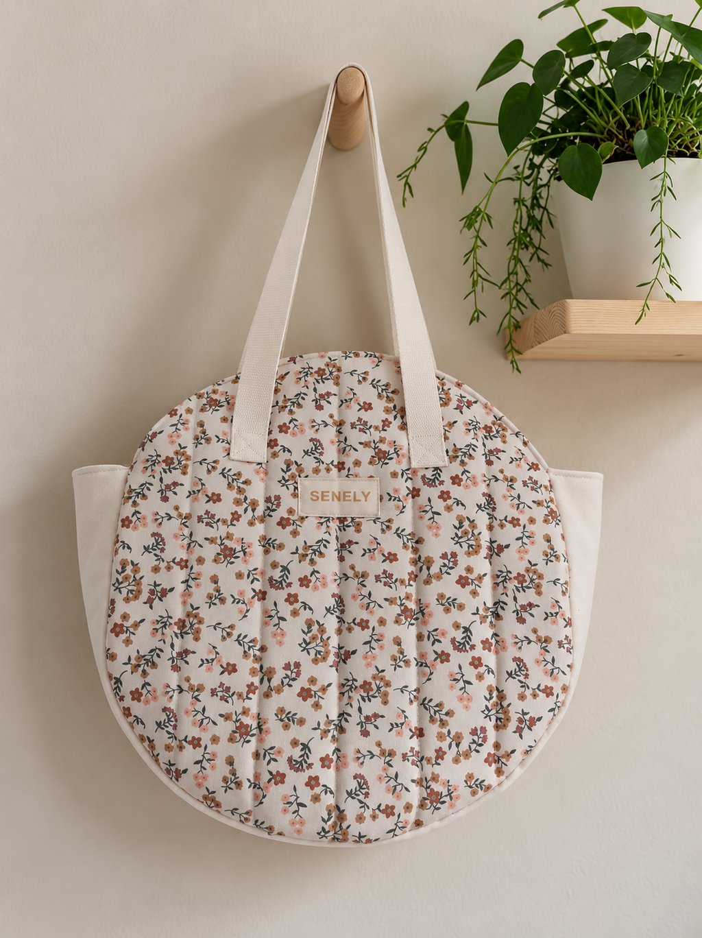Sac rond fleuri