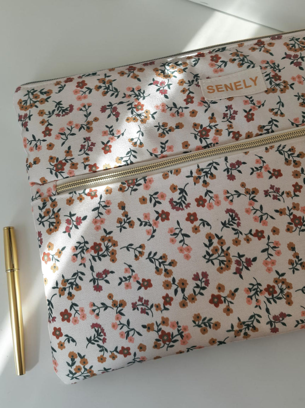 Housse d'ordinateur et ipad florale