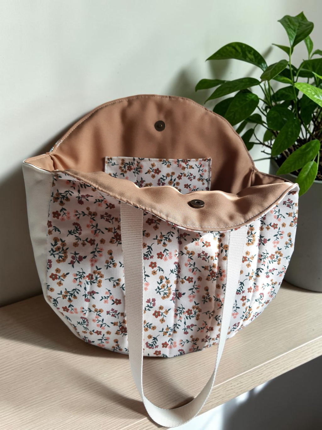 Sac rond fleuri
